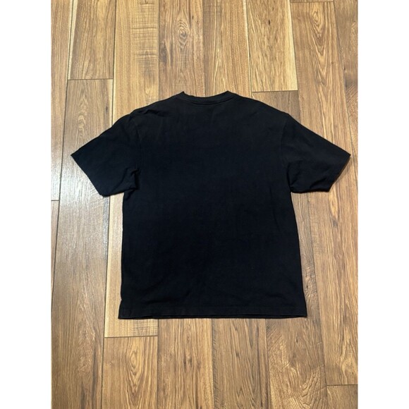 Nike Air Jordan Shirt Mens Large Black Short Sleeve Patches Crew Jump Man - Picture 3 of 4